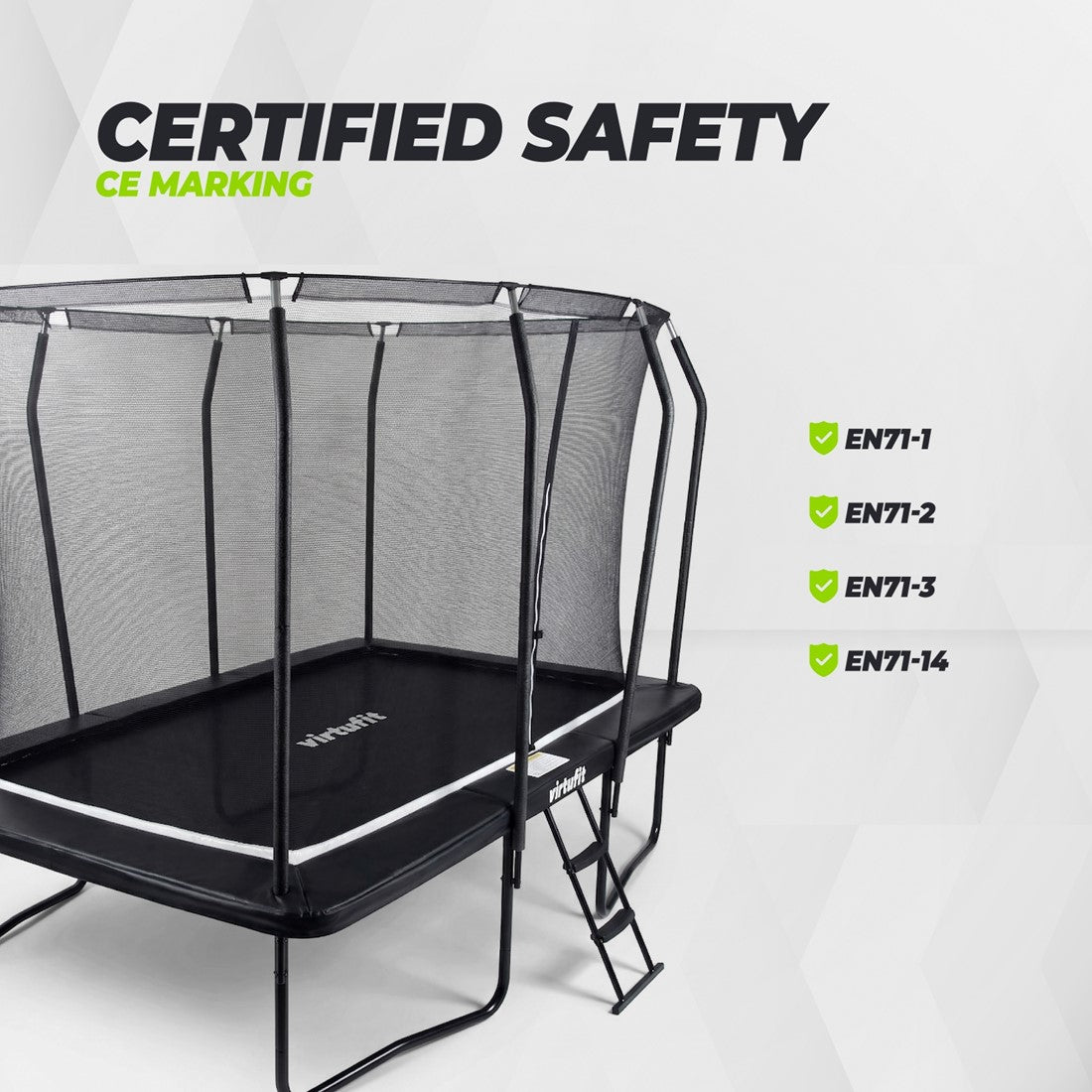 Trambulina Copii de exterior VirtuFit PREMIUM Dreptunghiulara 183 x 274 cm
