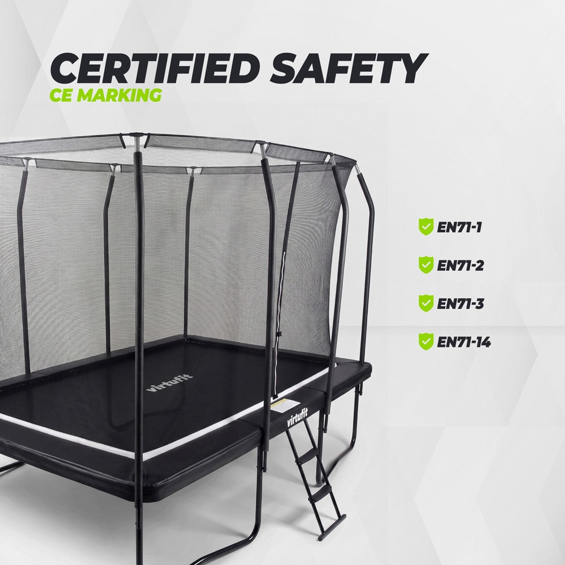 Trambulina copii VirtuFit PREMIUM Dreptunghiulara 244 x 366 cm