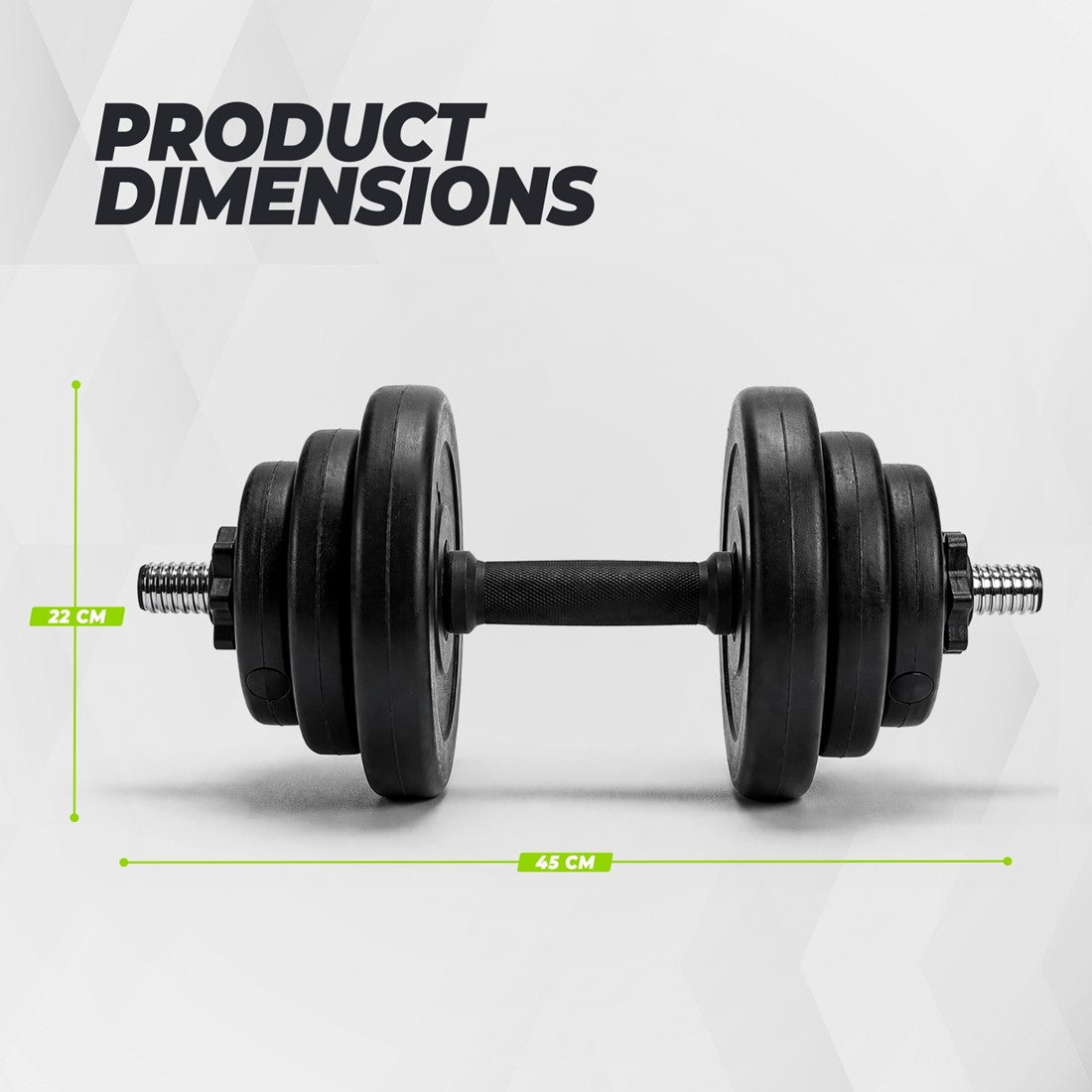 Set Gantere VirtuFit Ajustabile Cast Iron - Vinyl - 2 x 14 kg (28 kg)