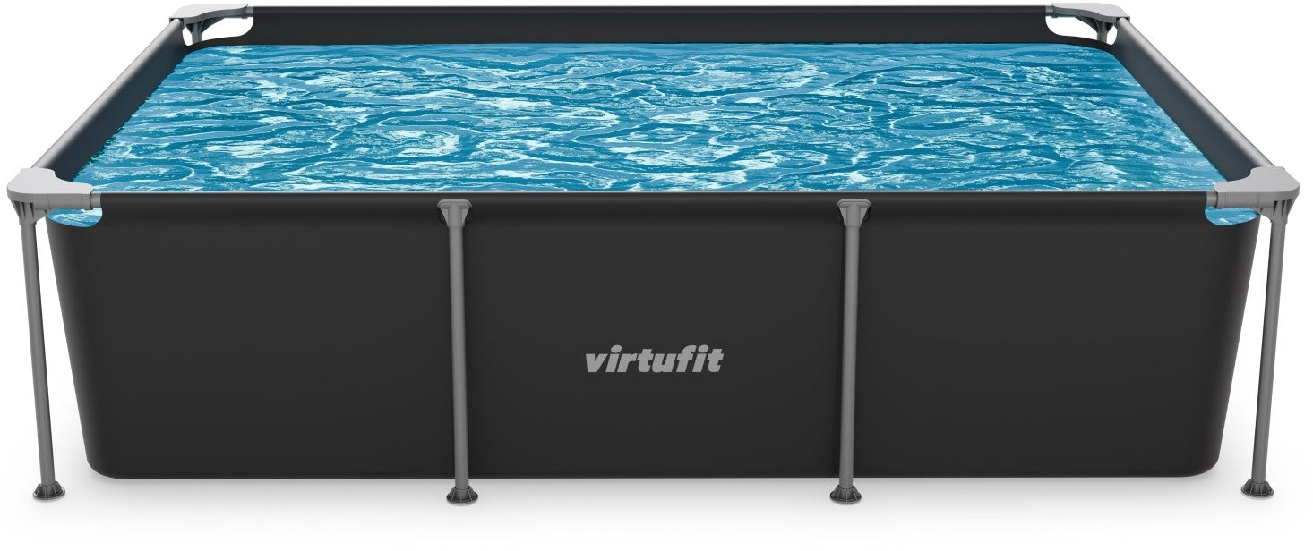 Piscina dreptunghiulara VirtuFit 260 x 180 x 66 cm cu sistem filtrare inclus si cadru metalic
