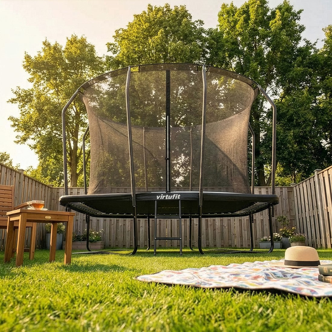 Trambulina copii de gradina VirtuFit PREMIUM Dreptunghiulara 213 x 305 cm