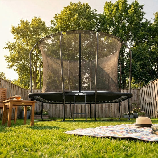 Trambulina copii de gradina VirtuFit PREMIUM Dreptunghiulara 213 x 305 cm