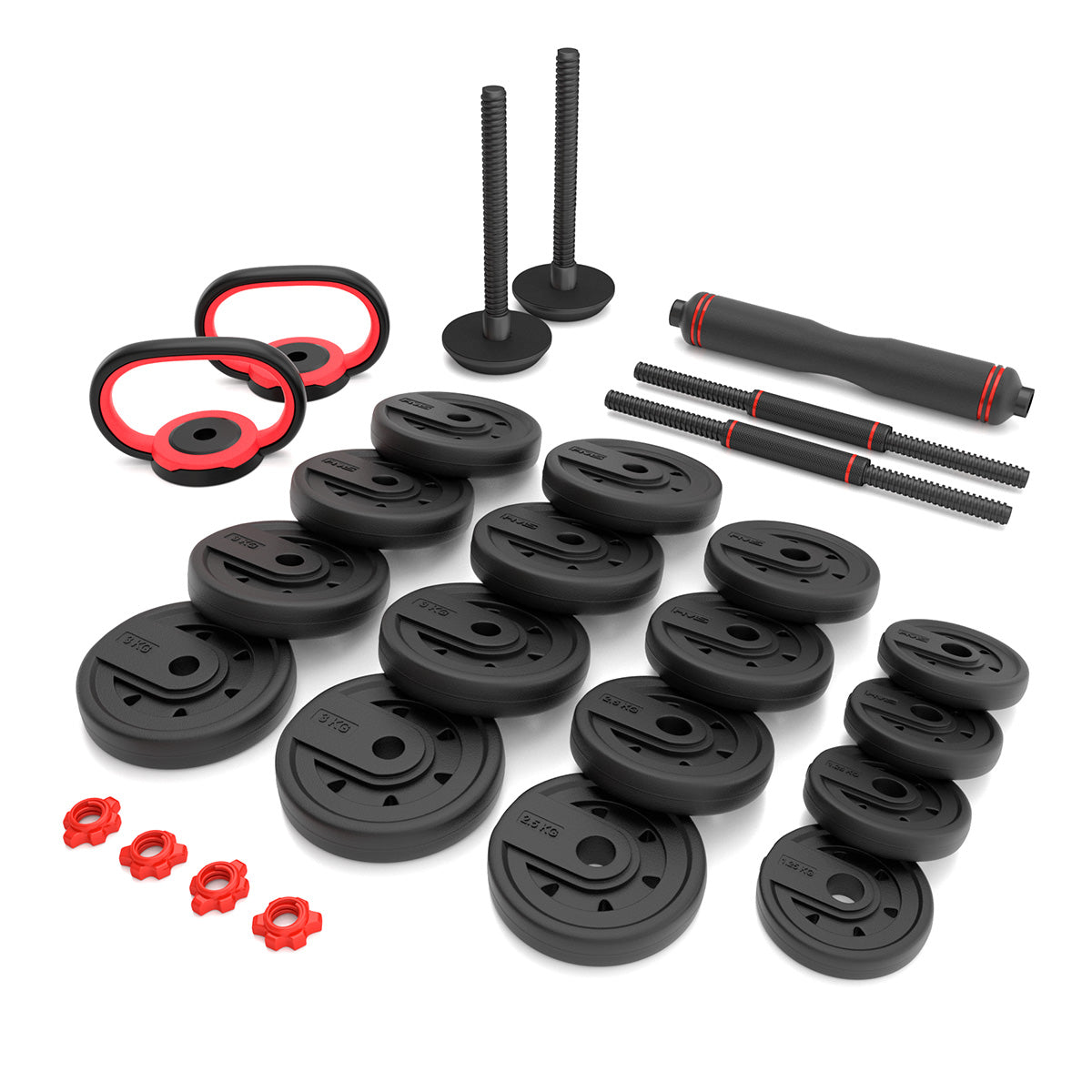 Set gantera HMS SGX140 6 in 1 cu doua Kettlebells Set gantera HMS SGX140 6 in 1 cu doua Kettlebells