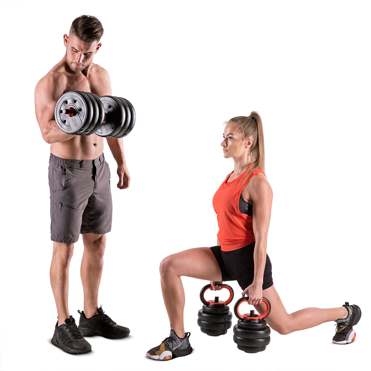 Set gantera HMS SGX140 6 in 1 cu doua Kettlebells Set gantera HMS SGX140 6 in 1 cu doua Kettlebells