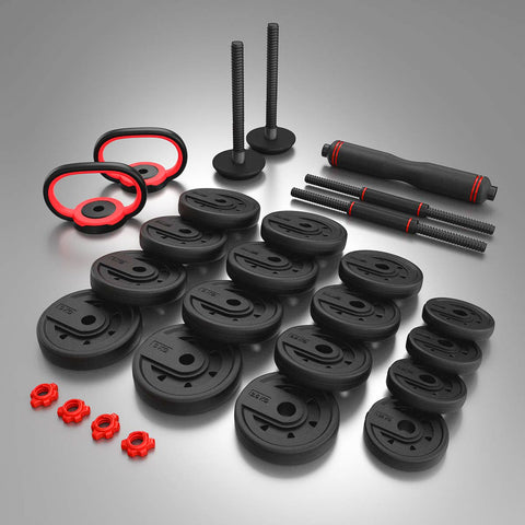 Set gantera HMS SGX140 6 in 1 cu doua Kettlebells Set gantera HMS SGX140 6 in 1 cu doua Kettlebells