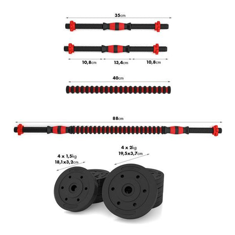 Gantera reglabila HMS SGP15 16 Kg (set) Gantera reglabila HMS SGP15 16 Kg (set)