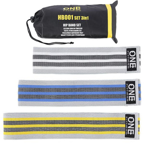 Set 3 in 1 benzi elastice pentru sold One Fitness HB001 Set 3 in 1 benzi elastice pentru sold One Fitness HB001