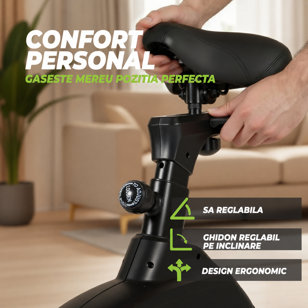 Bicicleta de exercitii VirtuFit HTR 2.1 cu rezistenta magnetica