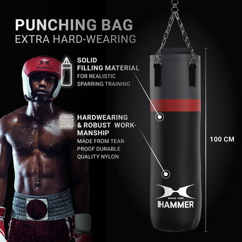 Set Sac de Box si Manusi Hammer Cobra 100 cm