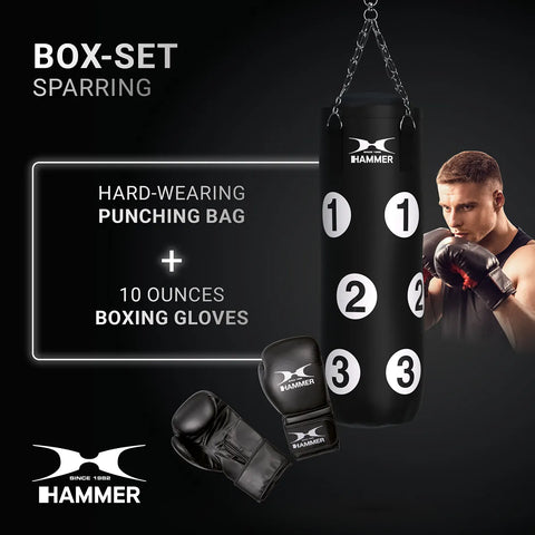 Set Sac de Box si Manusi pentru Copii Hammer Sparring 80 cm
