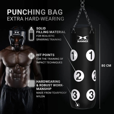 Set Sac de Box si Manusi pentru Copii Hammer Sparring 80 cm