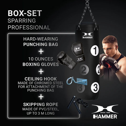 Set Sac de Box si Manusi pentru Copii Hammer Sparring Professional 80 cm