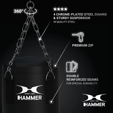 Set Sac de Box si Manusi pentru Copii Hammer Sparring Professional 80 cm