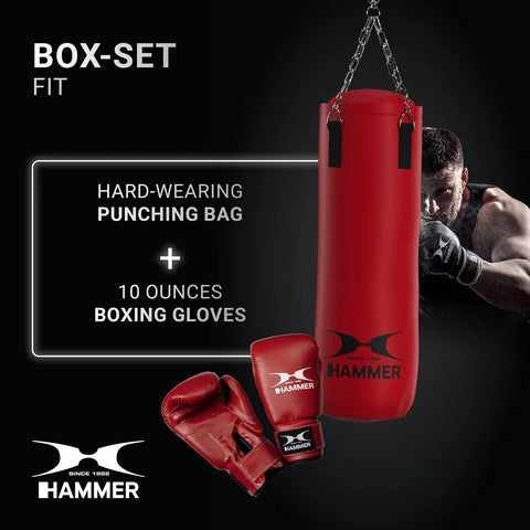Set Sac de Box si Manusi pentru Copii Hammer Fit 60 cm