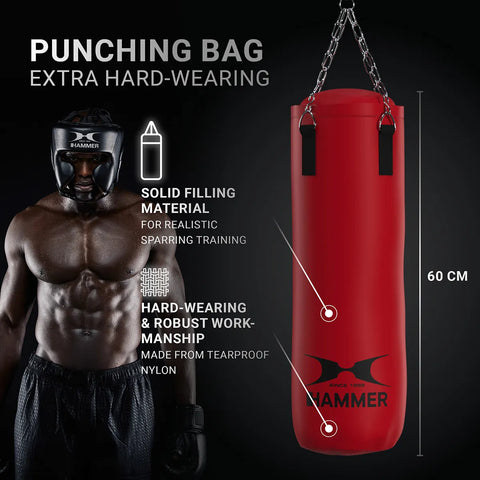 Set Sac de Box si Manusi pentru Copii Hammer Fit 60 cm