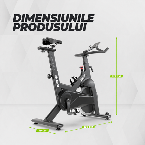 Bicicleta cycling VirtuFit RS200i - Indoor Cycle model 2026 cu rezistenta magnetica