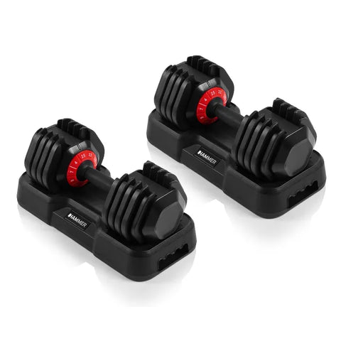 Gantera reglabila de 25 kg Hammer StrongLock 4.0