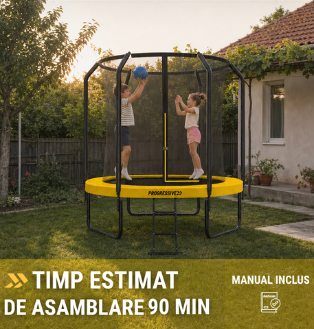 Trambulina Copii de exterior Premium Flex™ Epic 305 CM cu scara inclusa, model 2025