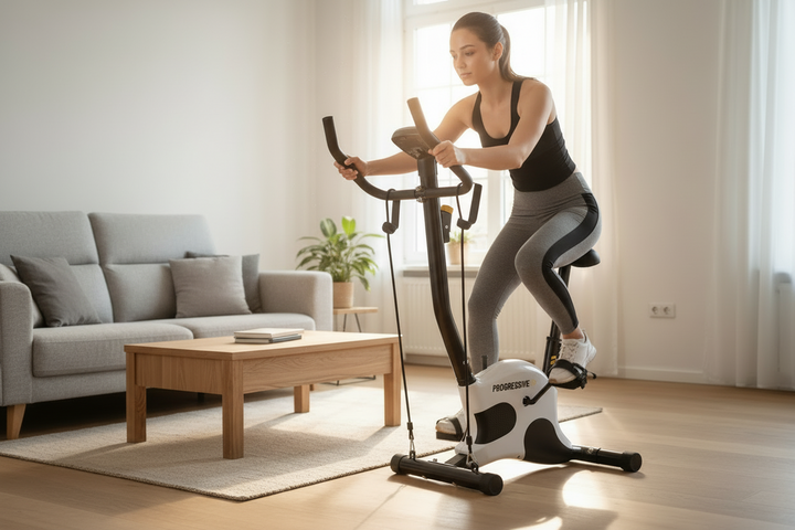Bicicleta fitness mecanica cu corzi PROGRESSIVE BM1000