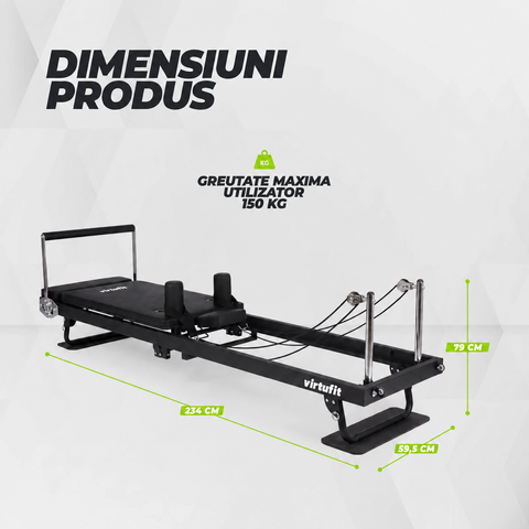 Reformer pliabil VirtuFit Negru