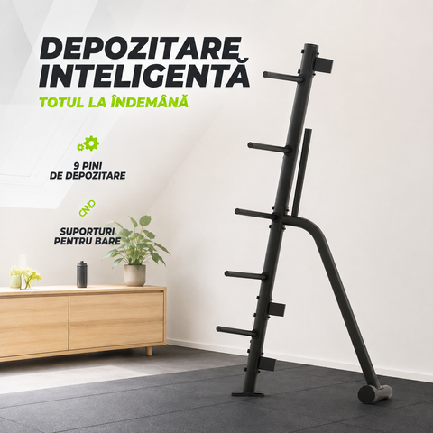 Suport Depozitare Bodypump VirtuFit – Pentru 10 seturi – Pump Rack