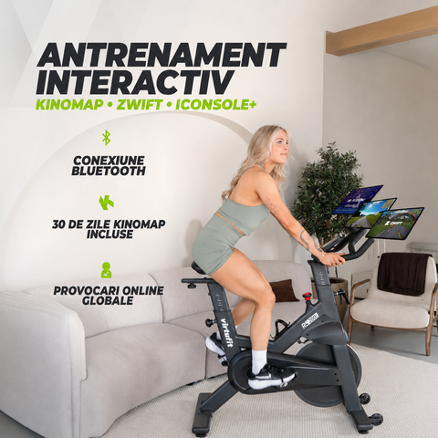Bicicleta cycling VirtuFit RS200i - Indoor Cycle model 2026 cu rezistenta magnetica