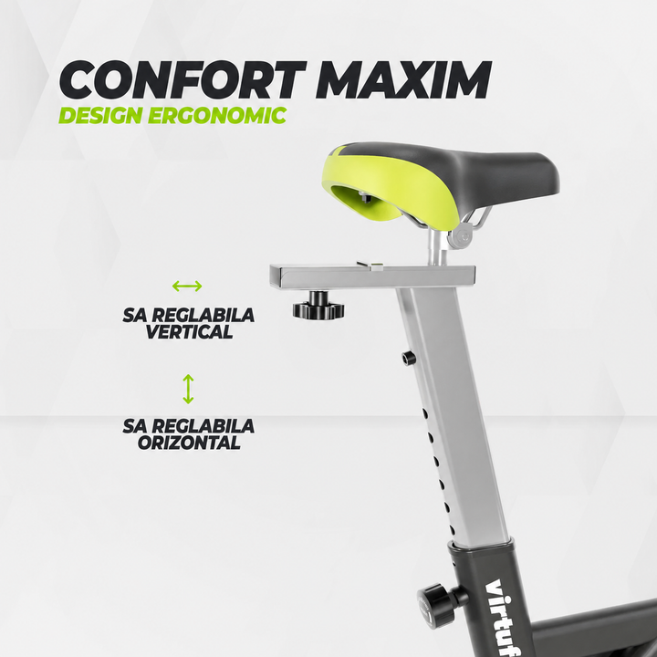 Bicicleta cycling VirtuFit RS100 - Indoor Cycle cu rezistenta magnetica