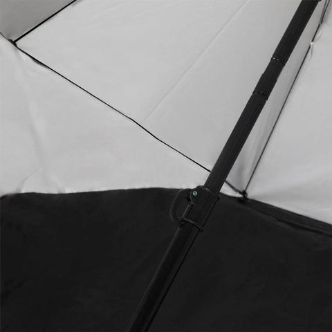 VirtuFit Umbrela de Plaja cu Paravan de Vant, 225 x 140 cm, Bej
