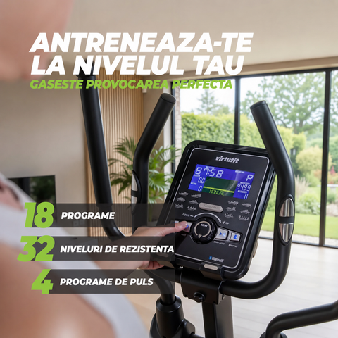 Bicicleta Eliptica VirtuFit CTR 3.0i cu rezistenta magnetica