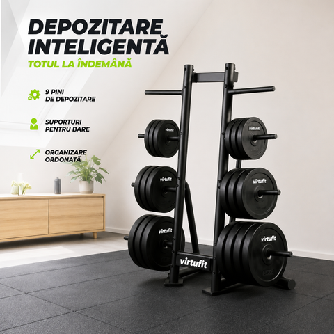Suport Depozitare Bodypump VirtuFit – Pentru 10 seturi – Pump Rack