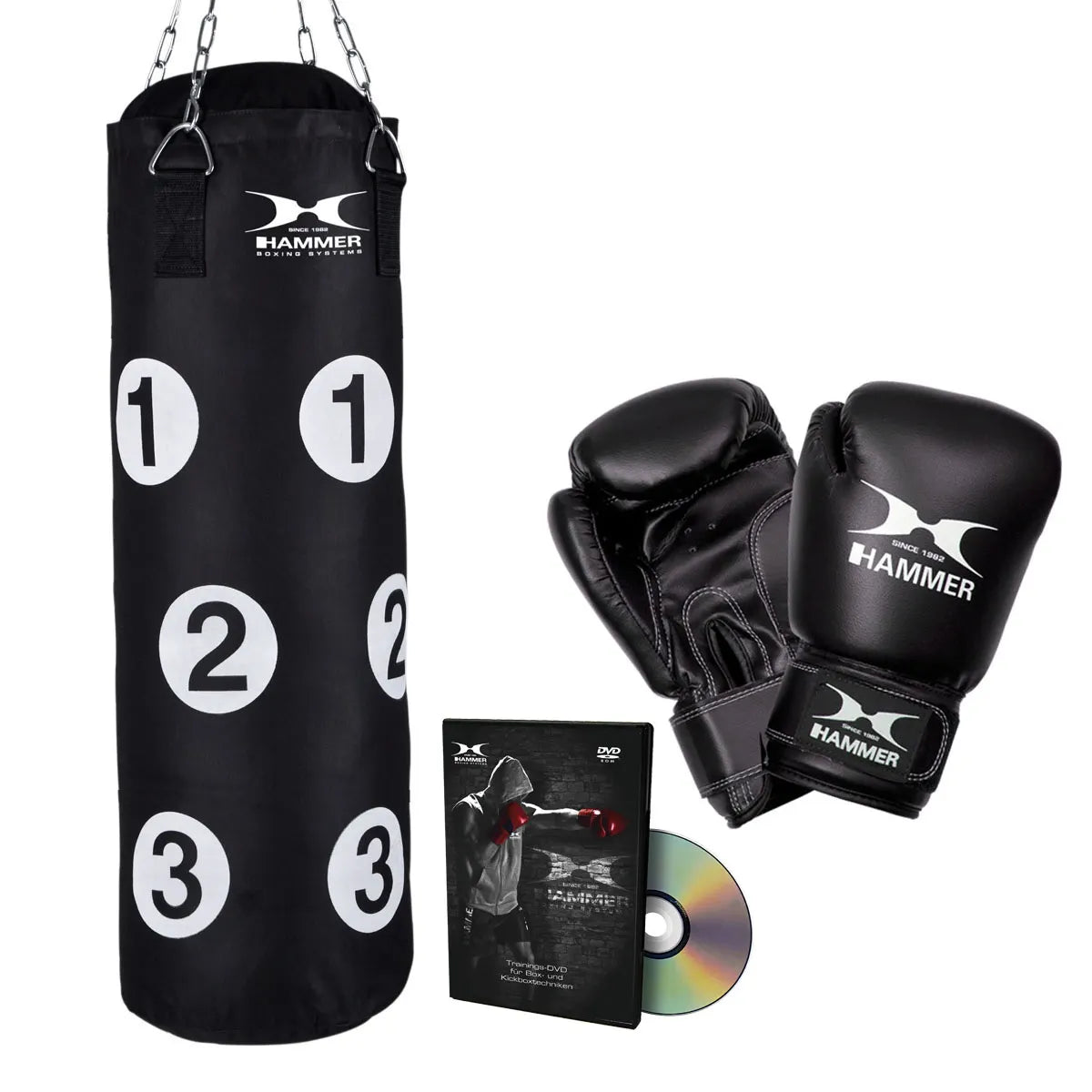 Set Sac de Box si Manusi pentru Copii Hammer Sparring Fit 80 cm