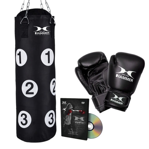 Set Sac de Box si Manusi pentru Copii Hammer Sparring Fit 80 cm