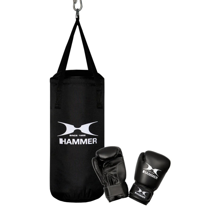 Set Sac de Box si Manusi pentru Copii Hammer Fit Junior 50 cm