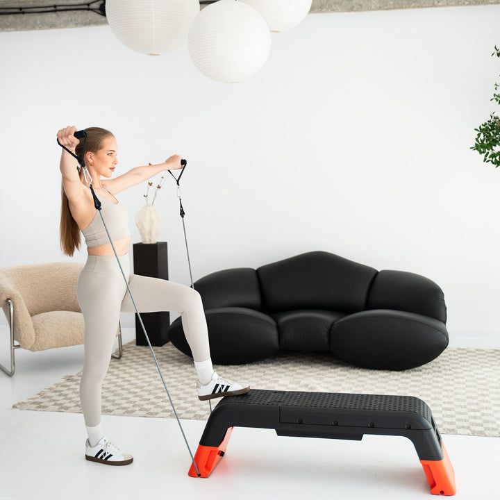Stepper aerobic reglabil cu functie de banca profesionala HMS AS009 PRO