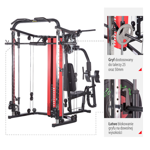Aparat Multifunctional SMITH MACHINE HMS PREMIUM ATLAS ATOM