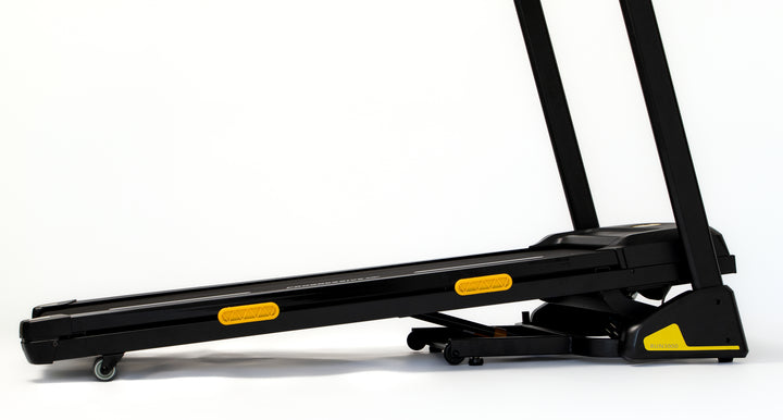 Banda alergare electrica Progressive RUN3000, motor 4CP, inclinare automata 10%, viteza 1-14 km/h, greutate suportata 120kg, suprafata alergare 128x46cm, aplicatii Kinomap, Zwift