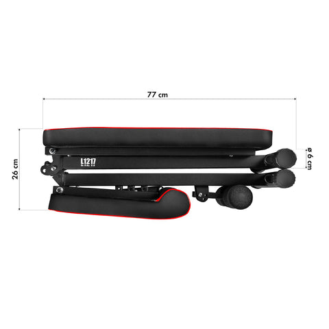 BANCĂ DE EXERCIȚII REGLABILĂ ȘI PLIABILĂ CU CORZI HMS L1217