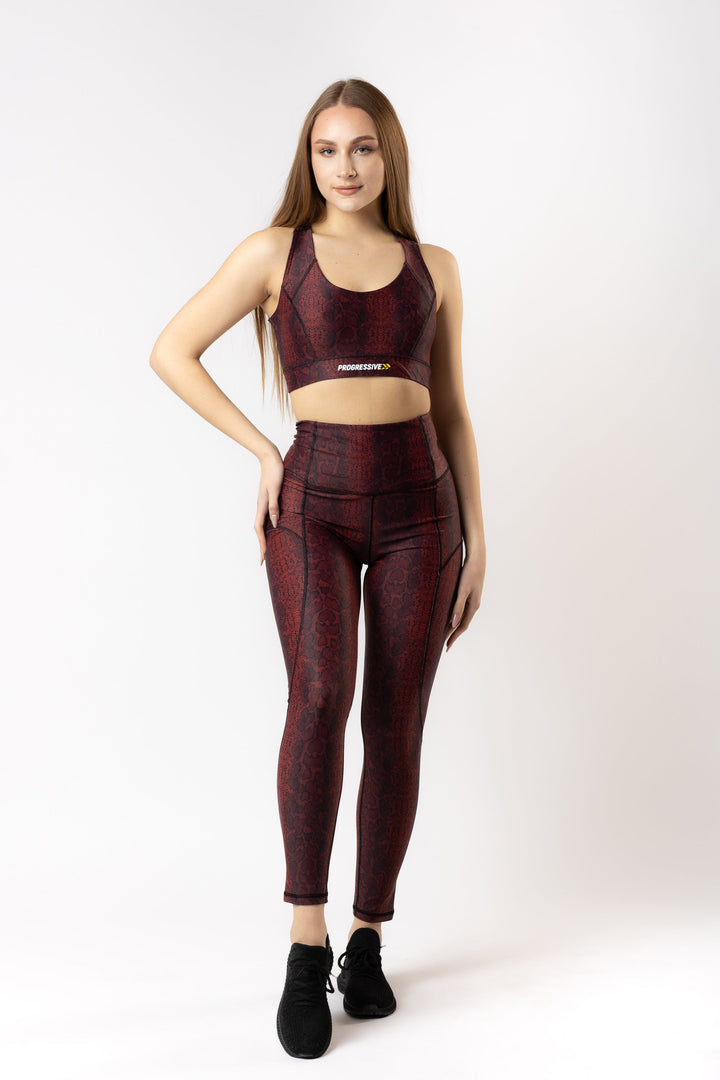 Bustiera Progressive EasyFit (3 bretele) Black/Red Animal Print