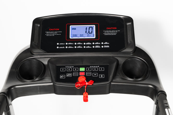 Banda alergare electrica Progressive RUN3000, motor 4CP, inclinare automata 10%, viteza 1-14 km/h, greutate suportata 120kg, suprafata alergare 128x46cm, aplicatii Kinomap, Zwift