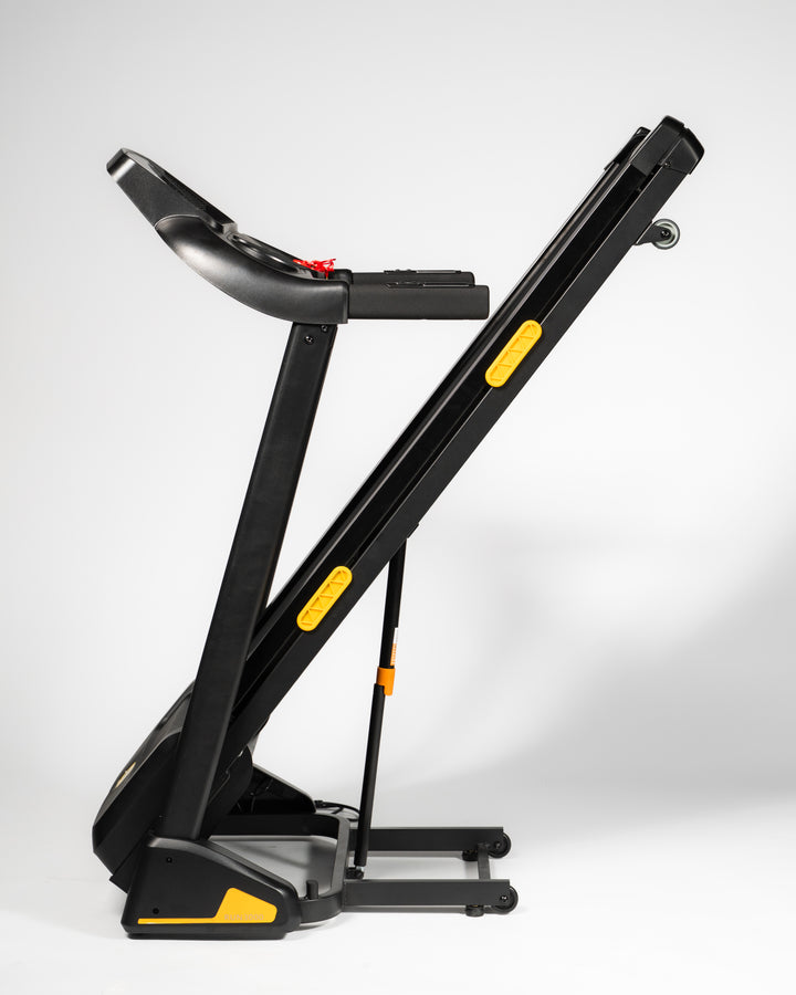 Banda alergare electrica Progressive RUN3000, motor 4CP, inclinare automata 10%, viteza 1-14 km/h, greutate suportata 120kg, suprafata alergare 128x46cm, aplicatii Kinomap, Zwift