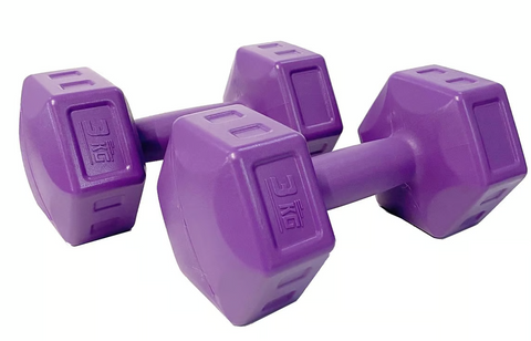 Set gantere hexagonale  2 x 3 KG, violet