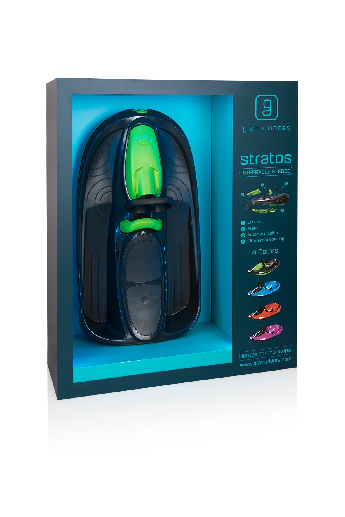 Sanie bob cu volan, sistem franare, Stratos