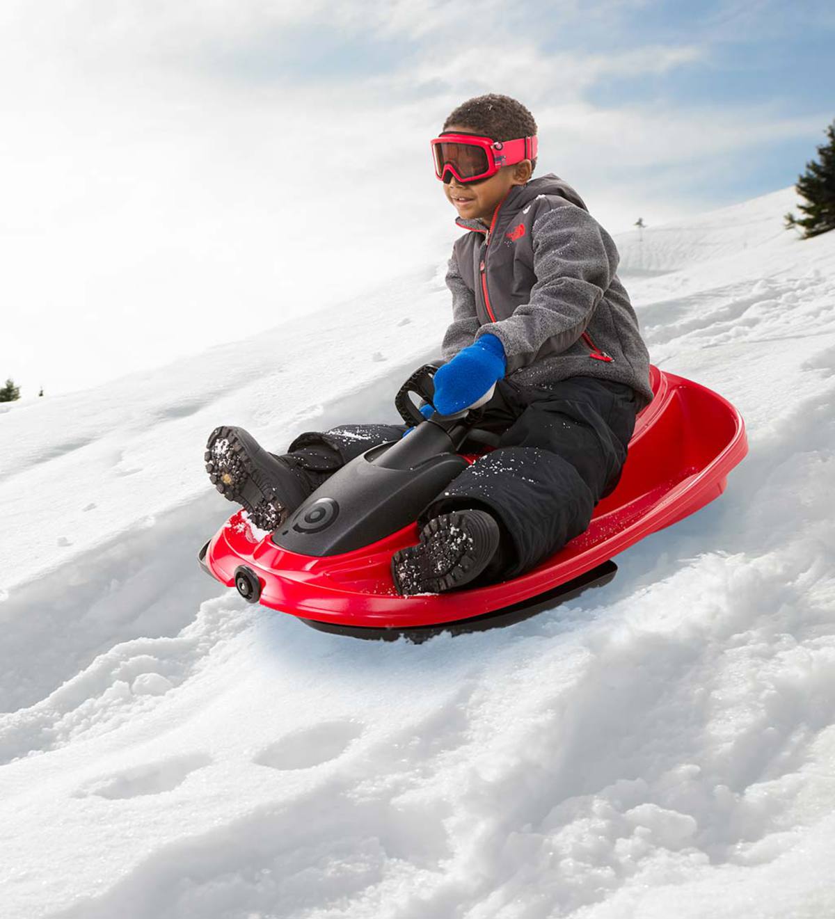 Sanie bob cu volan, sistem franare, Stratos