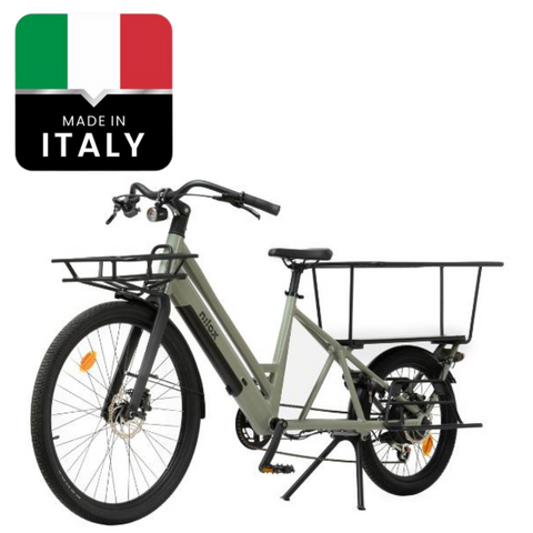 Bicicleta Electrica  Nilox Cargo Ebike C3 - Cargo Long - Verde