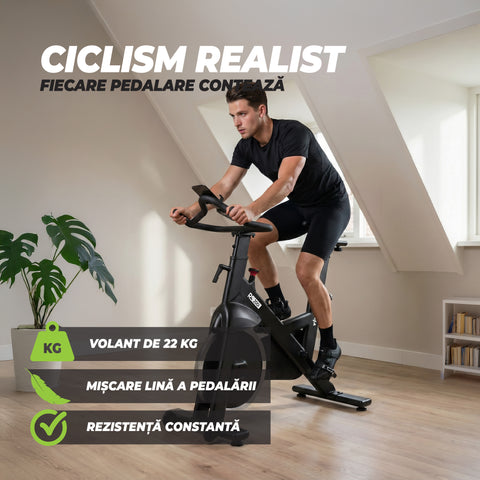 Bicicleta cycling VirtuFit RS200i - Indoor Cycle model 2026 cu rezistenta magnetica