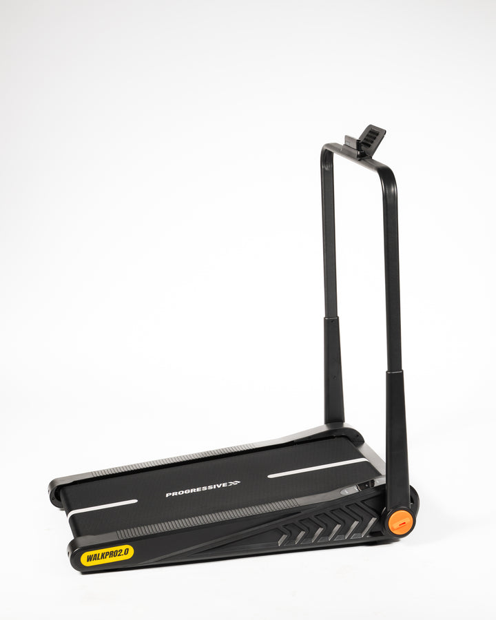 Banda de mers alergare electrica Progressive WalkPro2.0, motor 1.5 CP, viteza 1-8 km/h, greutate suportata 100kg, suprafata alergare 85x42cm, aplicatii Kinomap, Zwift