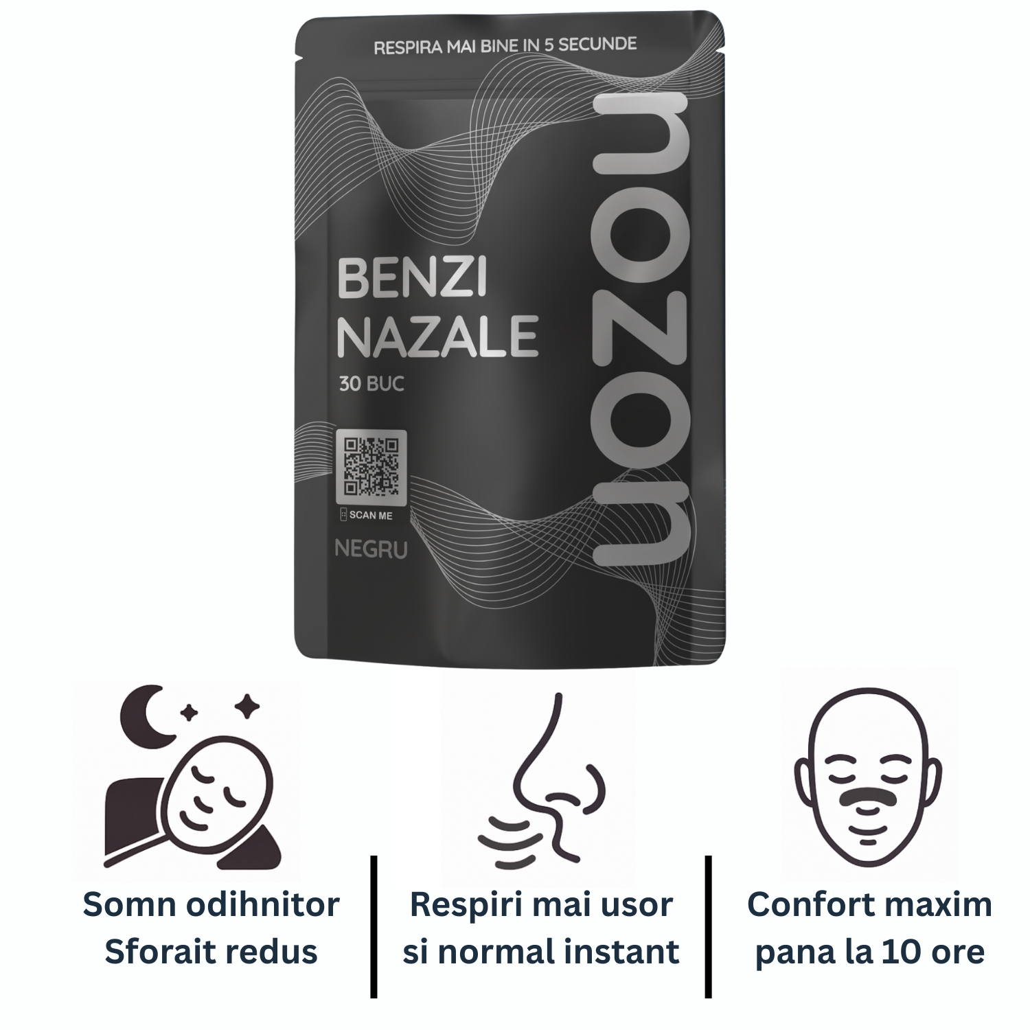NOZON™ - Set 30 de bucati benzi nazale