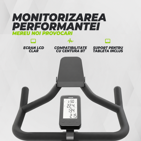 Bicicleta cycling VirtuFit RS200i - Indoor Cycle model 2026 cu rezistenta magnetica