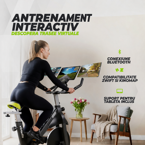 Bicicleta cycling VirtuFit RS100 - Indoor Cycle cu rezistenta magnetica