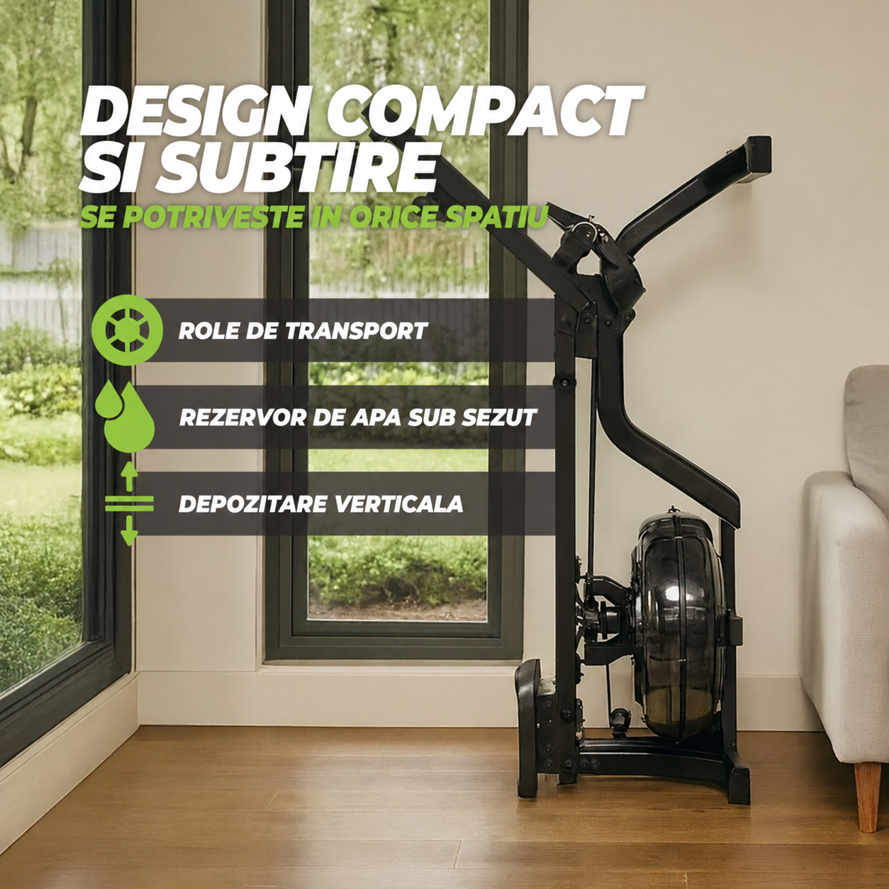 Aparat de vaslit VirtuFit Water Resistance Compact Row 800